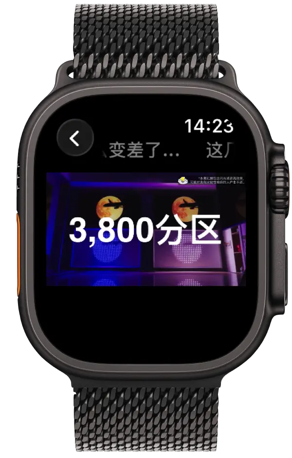 MiniBili Apple Watch 截图：播放
